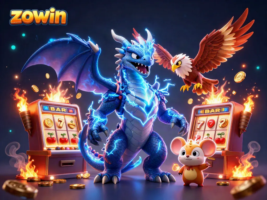 Zowin players experience thrilling wins surrounded by exciting casino elements and dynamic characters.