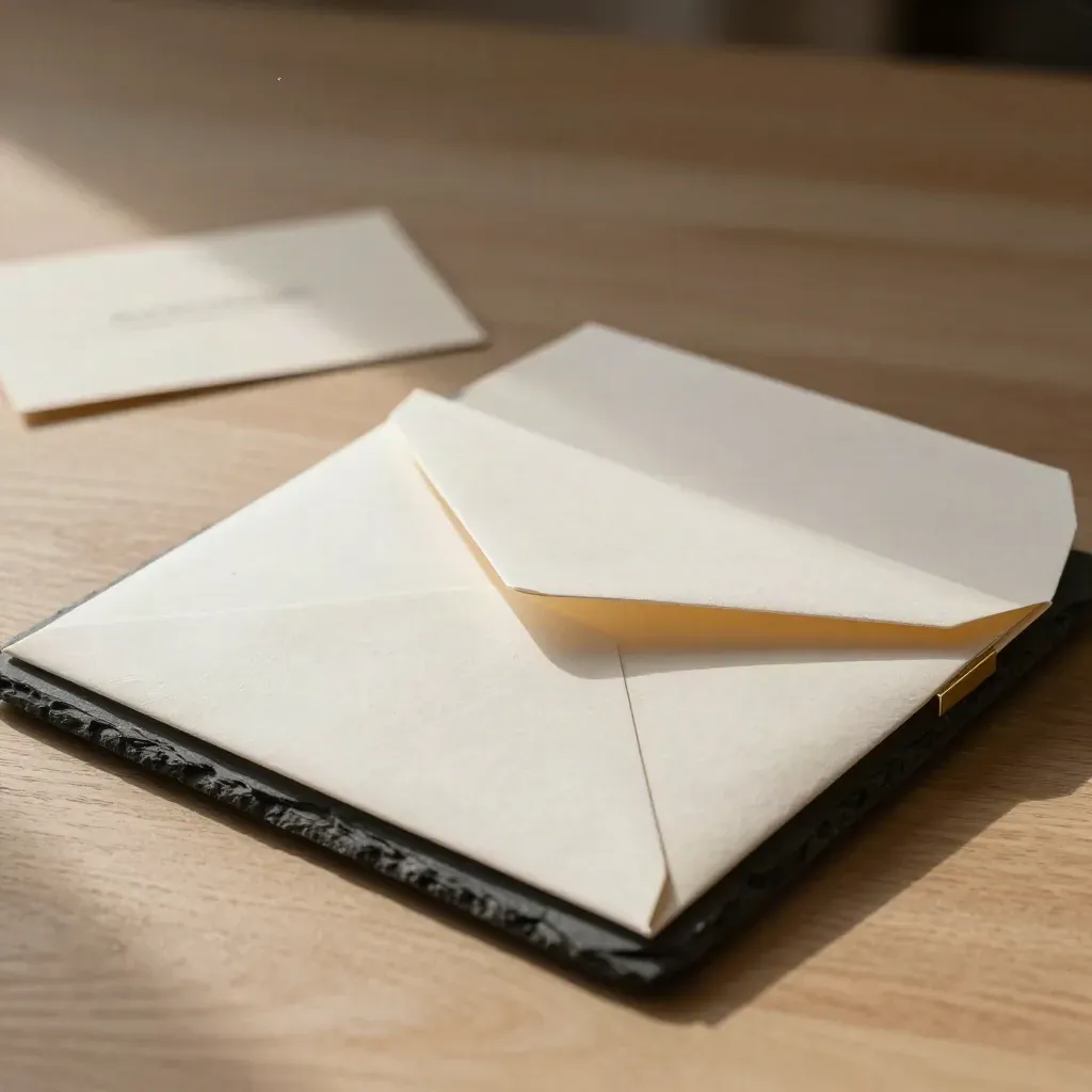 Schieferfarbener Box- und Sleeve-Set auf hellem Holz, warmes Licht, edle Report-Export-Optik