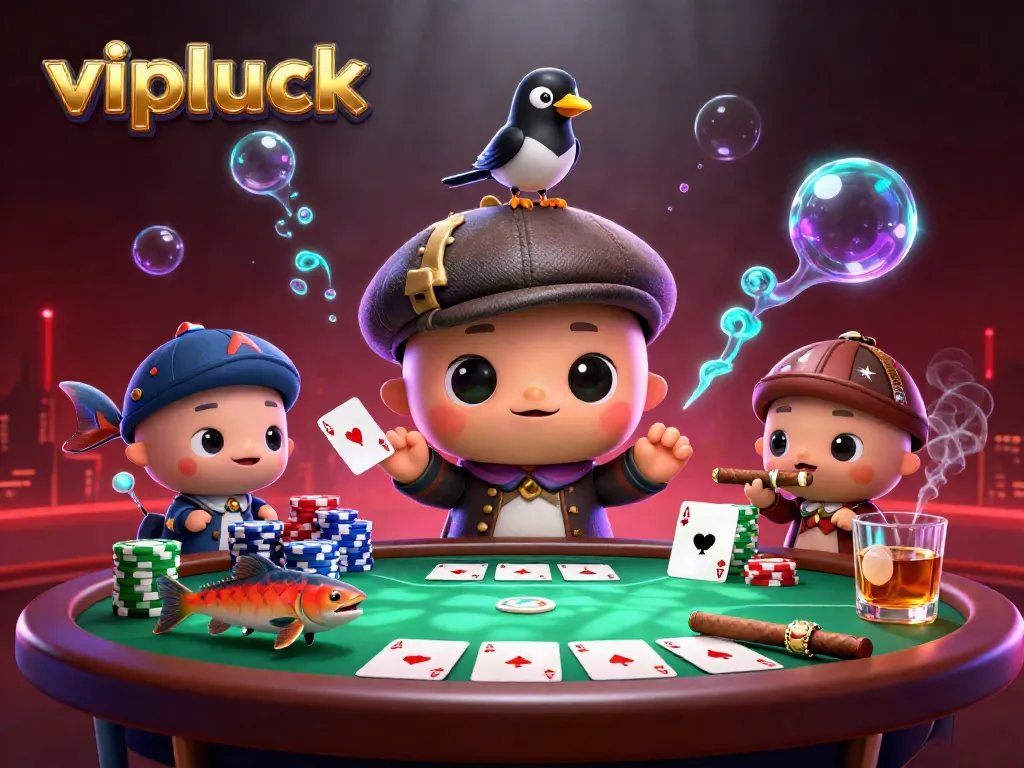 Experience thrilling gameplay at vipluck with baby Nessie, magpie, and vibrant casino elements.